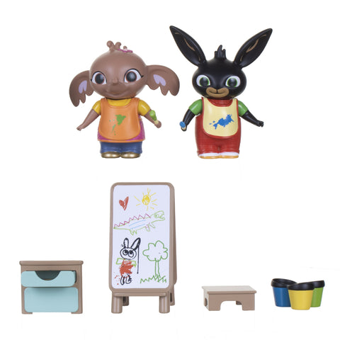 Bing Paint with Bing Figure Playpack-Bing and Friends,Discontinued,Figurines,Gifts For 2-3 Years Old,Small World-Learning SPACE