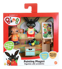 Bing Paint with Bing Figure Playpack-Bing and Friends,Discontinued,Figurines,Gifts For 2-3 Years Old,Small World-Learning SPACE