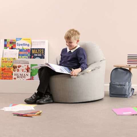 Blue Sensory Touch Tags Chair Bean Bag-Bean Bags,Bean Bags & Cushions,Dropship,Eden Learning Spaces,Nurture Room,Sensory Room Furniture,Stock,Wellbeing Furniture-Learning SPACE