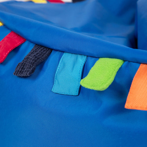 Blue Sensory Touch Tags Chair Bean Bag-Bean Bags,Bean Bags & Cushions,Dropship,Eden Learning Spaces,Nurture Room,Sensory Room Furniture,Stock,Wellbeing Furniture-Learning SPACE