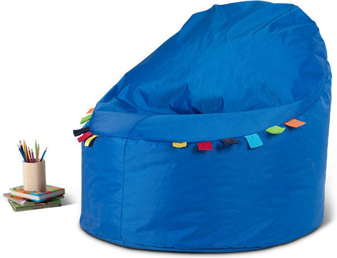 Blue Sensory Touch Tags Chair Bean Bag-Bean Bags,Bean Bags & Cushions,Dropship,Eden Learning Spaces,Nurture Room,Sensory Room Furniture,Stock,Wellbeing Furniture-Learning SPACE