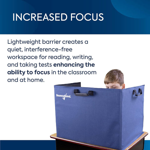Bouncyband Portable Study Privacy Partition-ADD/ADHD,Calmer Classrooms,Dividers,Focus,Playlearn,SCOTEXCEL,Sensory Processing Disorder,Study Carrell,Task Table,Wellbeing Furniture-Learning SPACE