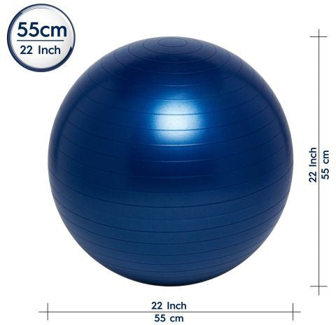 Bouncyband® Balance Ball No-Roll Weighted Seat-ADD/ADHD,Additional Need,AllSensory,Back To School,Bouncyband,Calming & Anxiety,Dyspraxia,excell2,Gross Motor and Balance Skills,Helps With,Matrix Group,Movement Breaks,Movement Chairs & Accessories,Neuro Diversity,Physio Balls,Playlearn,Seasons,Seating,Sensory & Physio Balls,Sensory Processing Disorder,Sensory Seeking,Teen Sensory Weighted & Deep Pressure,Vestibular,Weighted & Deep Pressure,Wellbeing Furniture-55cm-Blue-WBS55BU-Learning SPACE