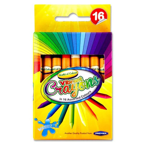Box of 16 Wax Crayons-Arts & Crafts,Drawing & Easels,Early Arts & Crafts,Learning Difficulties,Nurture Room,Primary Arts & Crafts,Primary Literacy,Stationery,Stock-Learning SPACE