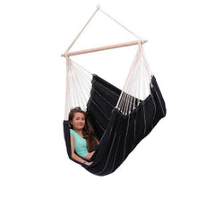 Brasil Black Hammock Chair-Hammock Chair-Amazonas,Black,Cotton,Dropship,Hammock chair,Hanging Chair,Single-Learning SPACE