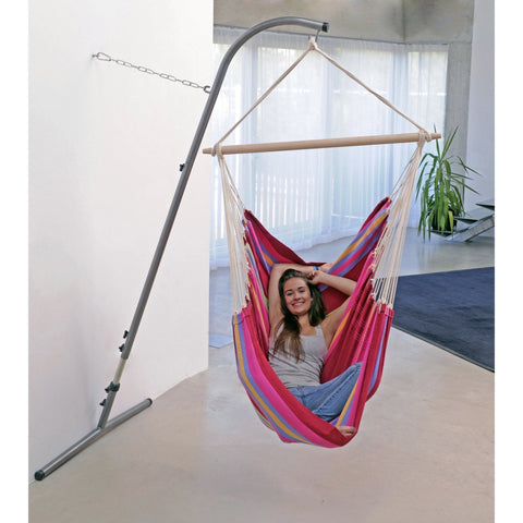 Brasil Grenadine Hammock Chair-Hammock Chair-Amazonas,Cotton,Dropship,Hammock chair,Hanging Chair,Indoor,Pink,Purple,Red,Single-Learning SPACE