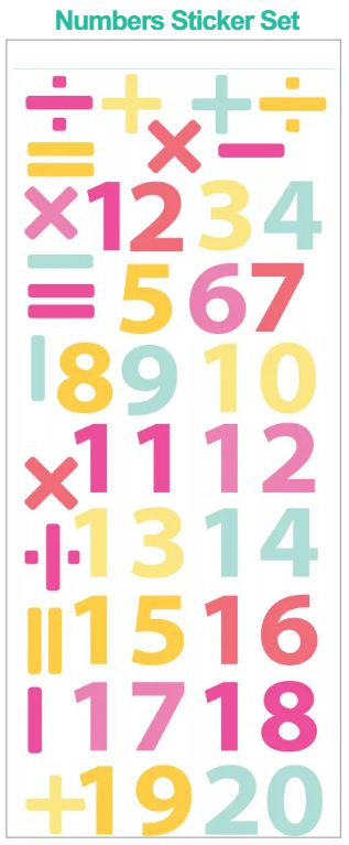 Bright Maths Sticker Set-Furniture, Sticker, Wall & Ceiling Stickers, Wall Decor, Willowbrook-Learning SPACE