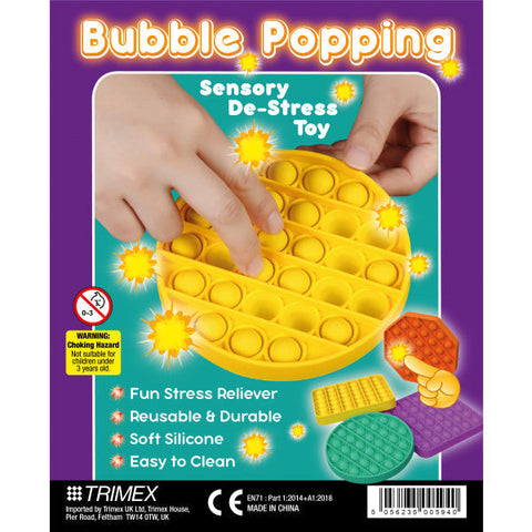 Bubble Push Popping Sensory De-stress Toy-Calming & Anxiety,Calming and Relaxation,Cause & Effect Toys,Fidget,Games & Toys,Helps With,Push Popper,Stocking Stuffers-Learning SPACE