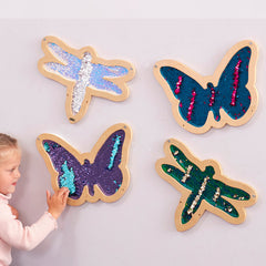 Butterflies & Dragonflies Sequin Set-Calmer Classrooms,Classroom Displays,Nature Learning Environment,Sensory Wall Panels & Accessories,Stock,Strength & Co-Ordination,TTS Toys-Learning SPACE