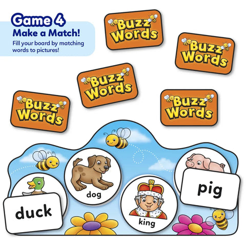 Buzz Words Game - Literacy Board Game-Dyslexia,Games & Toys,Gifts for 5-7 Years Old,Literacy,Orchard Toys,Primary Literacy,Table Top & Family Games-Learning SPACE