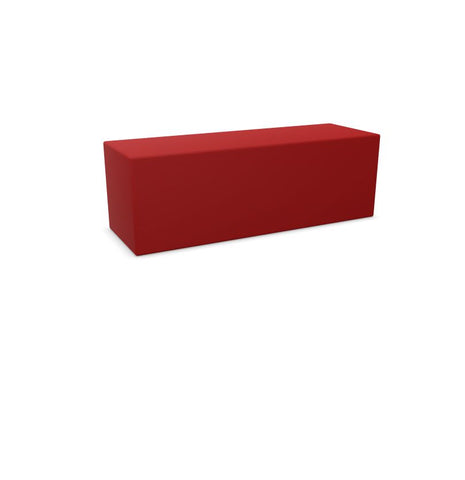 BuzziCube Flat- Sound Absorbent Cube Seat-bespoke, Buzzi Space, Seating-Trio-Red - TRCS 4207-AntiSkid-Learning SPACE