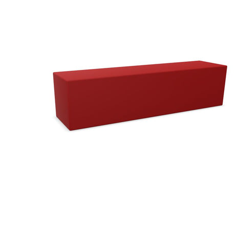 BuzziCube Flat- Sound Absorbent Cube Seat-bespoke, Buzzi Space, Seating-Quattro-Red - TRCS 4207-AntiSkid-Learning SPACE