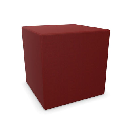 BuzziCube Flat- Sound Absorbent Cube Seat-bespoke, Buzzi Space, Seating-Solo-Hazy Red - TRCS+ 9405-AntiSkid-Learning SPACE