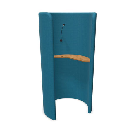 BuzziHug - Sound Reducing Privacy Booth-bespoke, booth, Buzzi Space, Dividers, Library Furniture, Noise Reduction, Wellbeing Furniture-Hazy Blue - TRCS 9601-Antwerp Oak (+£238)-With LED Light (+£350)-Learning SPACE