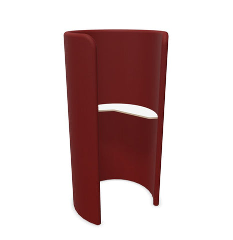 BuzziHug - Sound Reducing Privacy Booth-bespoke, booth, Buzzi Space, Dividers, Library Furniture, Noise Reduction, Wellbeing Furniture-Hazy Red - TRCS+ 9405-White Laminate-Without LED Light-Learning SPACE