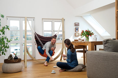 California Terracotta Hanging Chair-Hanging Chair-Amazonas,Brown,Cotton,Dropship,Hammock chair,Hanging Chair,Indoor,Orange,Single,Terracotta-Learning SPACE