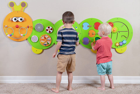 Caterpillar Activity Wall Panels - Interactive Educational Toy For Kids-Dropship,Maths,Nursery,Primary Maths,SCOTEXCEL,sensory activity,Sensory Wall Panels & Accessories,Shape & Space & Measure,Stock,Strength & Co-Ordination,Viga Activity Wall Panel-Learning SPACE
