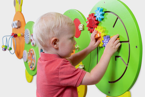 Caterpillar Activity Wall Panels - Interactive Educational Toy for Kids-Maths, Primary Maths, sensory activity, Sensory Wall Panels & Accessories, Shape & Space & Measure, Stock, Strength & Co-Ordination, Viga Activity Wall Panel-Learning SPACE