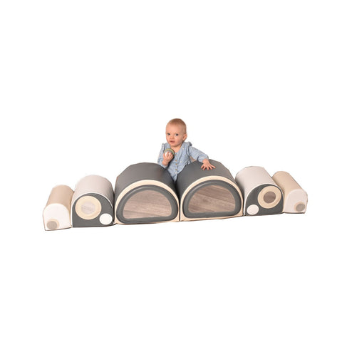 Caterpillar Mirror Bumps Soft Play Set-Baby & Toddler Gifts,Baby Sensory Toys,Baby Soft Play and Mirrors,Dropship,Matrix Group,Play Mats & Baby Gyms,Playmats & Baby Gyms,Sensory Mirrors,Soft Play Sets-Grey-N1300/GREY-Learning SPACE