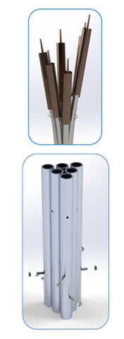 Cattails - A-Minor (Set of 6) - Sensory Garden Musical Instruments-Cerebral Palsy,Dropship,Music,Outdoor Musical Instruments,Playground Equipment,Primary Music,Sensory Garden-Learning SPACE