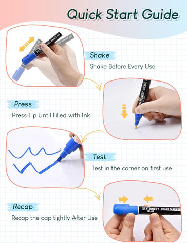 Chalk Pens – 10 Colour Liquid Chalk Marker Set-Drawing & Easels,Mark Making,Stationery-Learning SPACE