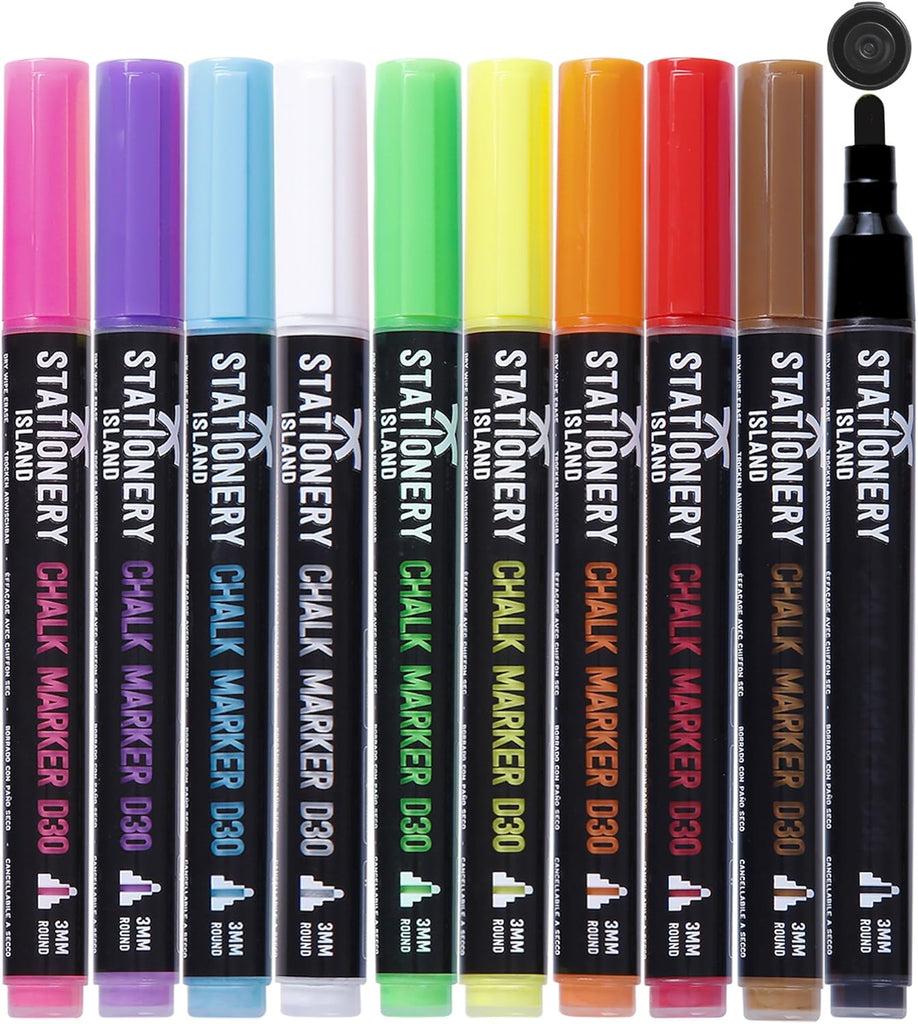 Chalk Pens – 10 Colour Liquid Chalk Marker Set-Drawing & Easels,Mark Making,Stationery-Learning SPACE