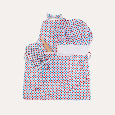 Chefs Set - Spotted-Bigjigs Toys,Gifts For 2-3 Years Old,Imaginative Play,Kitchens & Shops & School,Play Kitchen Accessories,Stock-Learning SPACE