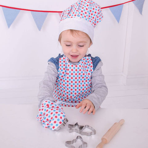 Chefs Set - Spotted-Bigjigs Toys, Gifts For 2-3 Years Old, Imaginative Play, Kitchens & Shops & School, Play Kitchen Accessories, Stock-Learning SPACE