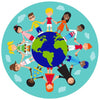 Children of the World™ 2m Carpet - Teal-Dropship,Educational Carpet,Kit For Kids,Mats & Rugs,Multi-Colour,Round,Rugs,Wellbeing Furniture,World & Nature-Learning SPACE