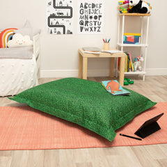 Children's Grass Floor Cushion Bean Bag-Bean Bags,Bean Bags & Cushions,Calming and Relaxation,Eden Learning Spaces,Helps With,Nature Learning Environment,Nature Sensory Room,Nurture Room,Stock,Wellbeing Furniture-Learning SPACE