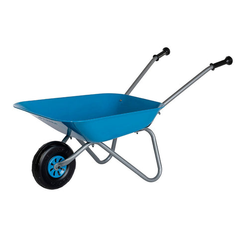 Child’s Metal Toy Wheelbarrow - Pink, Green or Blue-Dropship,Garden Tools,Toy Garden Tools-Blue-27/176/4-Learning SPACE