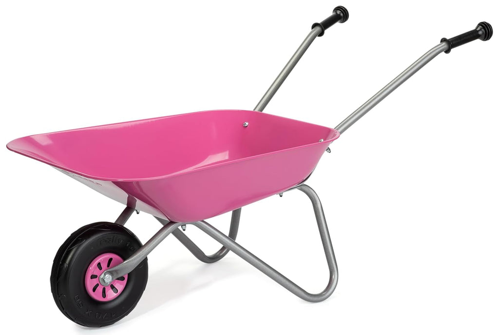 Child’s Metal Toy Wheelbarrow - Pink, Green or Blue-Dropship,Garden Tools,Toy Garden Tools-Pink-27/480/2-Learning SPACE