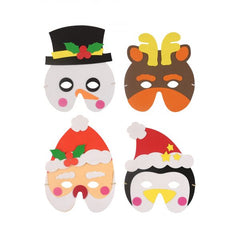 Christmas Foam Masks (4 Assorted Designs)-Christmas, Dress Up Costumes & Masks, Imaginative Play, Puppets & Theatres & Story Sets, Seasons-Learning SPACE