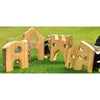 Chunky Houses (4Pk)-Cosy Direct,Fine Motor Skills,Imaginative Play,Role Play,Small World,Wooden Toys-Learning SPACE