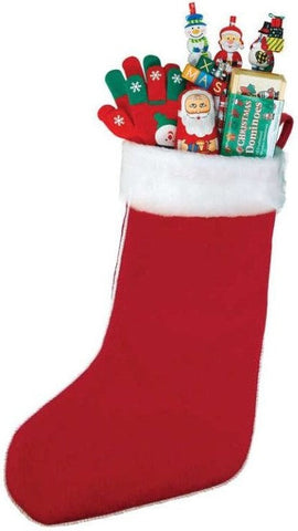 Classic Red & White Christmas Stocking-Christmas, Christmas 2024, Discontinued, Seasons, Stock, Tobar Toys-Learning SPACE