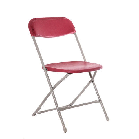 Classic Straight Back Plastic Folding Chair-Classroom Chairs,Dining Furniture,Foldable,Folding Chair-Burgundy-MFC-B-Learning SPACE