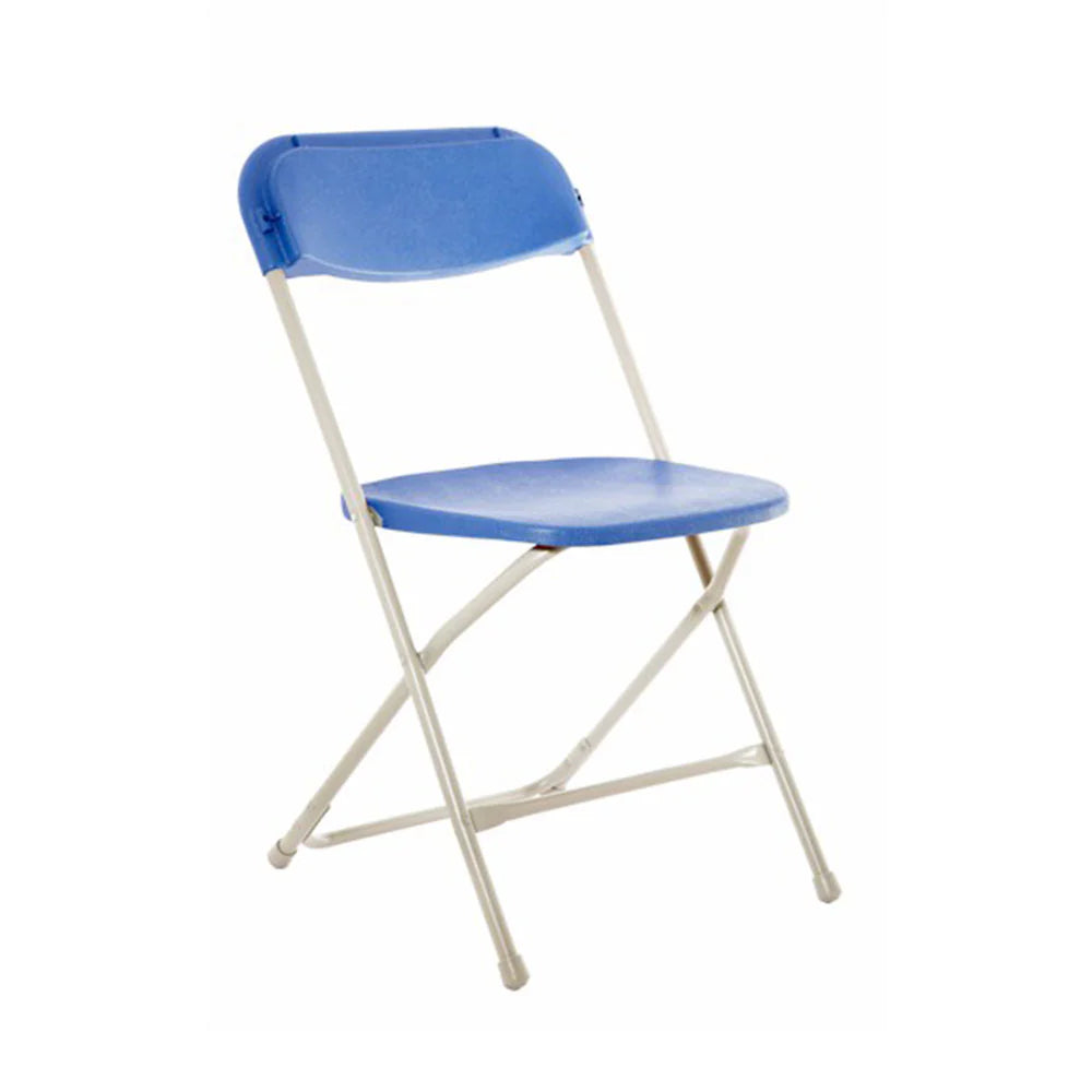 Classic Straight Back Plastic Folding Chair-Classroom Chairs,Dining Furniture,Foldable,Folding Chair-Blue-MFC-BL-Learning SPACE