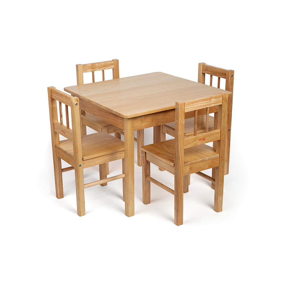 Classic Table & Four Chairs-Bigjigs Toys,Dropship,Furniture,Table,Table & Chair Set,Tables,Wellbeing Furniture-Learning SPACE