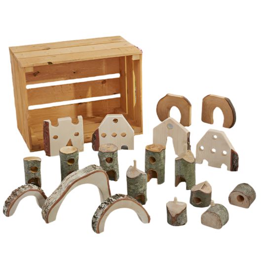 Classroom Naturals: Small World Houses-Building Blocks,Cosy Direct,Imaginative Play,Role Play,Small World-Learning SPACE