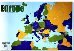 Clever Kidz Wall Chart Map of Europe-Calmer Classrooms, Classroom Displays, Clever Kidz, Helps With, Primary Books & Posters, Stock, Wall & Ceiling Stickers, World & Nature-Learning SPACE