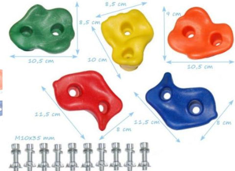 Climbing Holds – Colourful (Set of 5)-Gross Motor and Balance Skills,Sensory Climbing Equipment-Learning SPACE