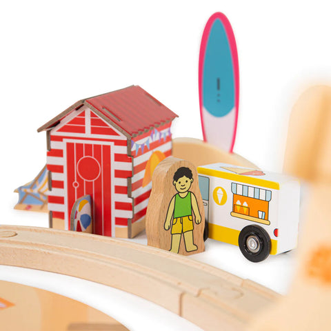 Coastal Clean up Wooden Train Set-Bigjigs Rail,Bigjigs Toys,Gifts For 3-5 Years Old,SCOTEXCEL,Train,Wooden Toys-Learning SPACE