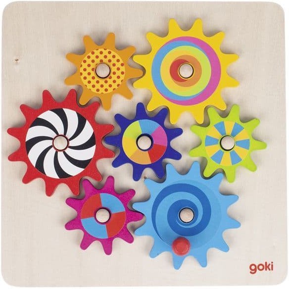 Cogwheel Fun Board-Additional Need,AllSensory,Down Syndrome,Early years Games & Toys,Early Years Sensory Play,Fine Motor Skills,Games & Toys,Gifts For 3-5 Years Old,Goki Toys,Helps With,Primary Games & Toys,Stock-Learning SPACE