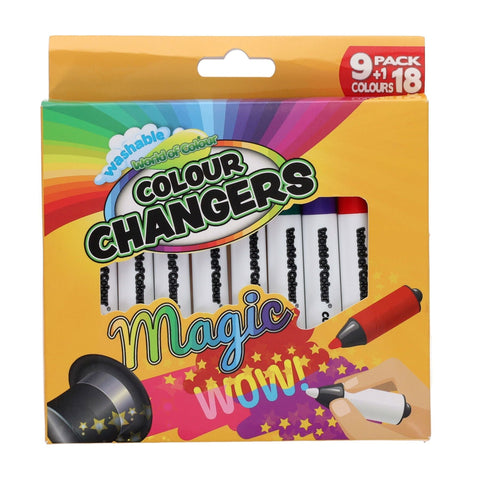 Colour Changers Magic Markers Pack of 9 - 18 Colours In Total-Arts & Crafts,Baby Arts & Crafts,Drawing & Easels,Early Arts & Crafts,Learning Difficulties,Nurture Room,Primary Arts & Crafts,Primary Literacy,Stationery,Stock-Learning SPACE