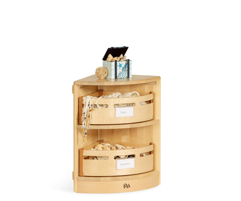 Community Playthings - Corner Shelf Unit 61 cm-Classroom Displays,Classroom Furniture,Community Playthings,Corner & Semi-Circle,Dividers,Dropship,Shelves,Storage,Wellbeing Furniture-Learning SPACE