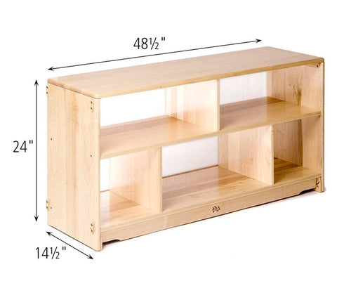 Community Playthings - Translucent back shelf 124 x 61 cm-Classroom Displays,Classroom Furniture,Community Playthings,Dividers,Dropship,Shelves,Storage,Wellbeing Furniture-Learning SPACE