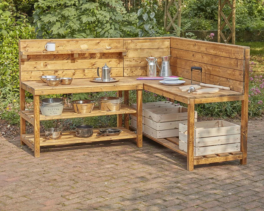 Compact Corner Unit Lite-Cosy Direct,Cosy Outdoor,Kitchens & Shops & School,Mud Kitchen,Play Kitchen,Table,Wooden Table-Learning SPACE