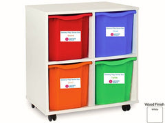 Compact Mobile Sensory Storage Unit with 4 Sensory Sense Boxes-Classroom Furniture,Furniture,Library Furniture,Monarch UK,Sensory Boxes,Sensory Room Furniture,spim value pack,Storage,Storage Bins & Baskets,Trays,Wellbeing Furniture-Learning SPACE