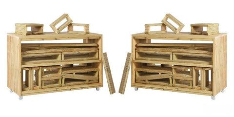 Complete 2 Big Block Trolleys And 50 Blocks Set-Building Blocks,Cerebral Palsy,Cosy Direct,Cosy Outdoor,Storage,Trolleys,Wellbeing Furniture-Learning SPACE