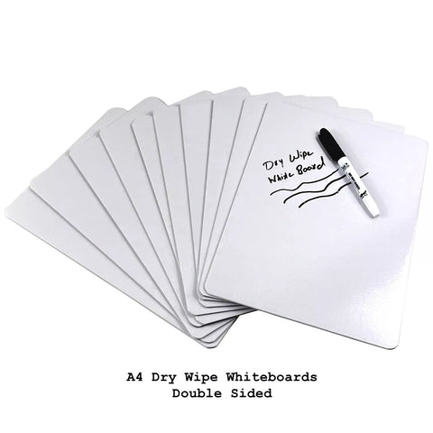 Concept A4 Dry Wipe Board - White-Classroom Packs,Handwriting,Mark Making-Learning SPACE